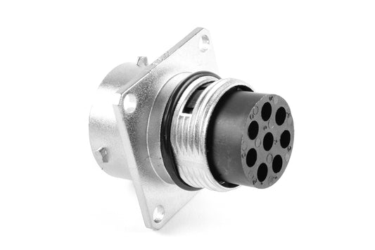RT00148PNH03 8 Position Square Flange Receptacle, Male, Shell Size 14 with Silicone Seal