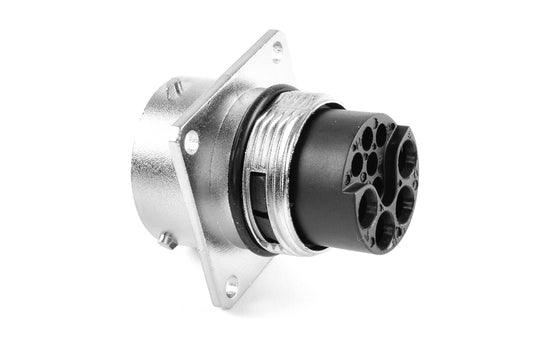 RT001609PNH03 9 (4+5) Position Square Flange Receptacle, Male, Shell Size 16 with Silicone Seal