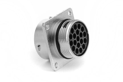 RT001619SNH Receptacle, Square Flange, 19 Position, Female, Shell Size 16. Comparable part no. UT0016-19SH