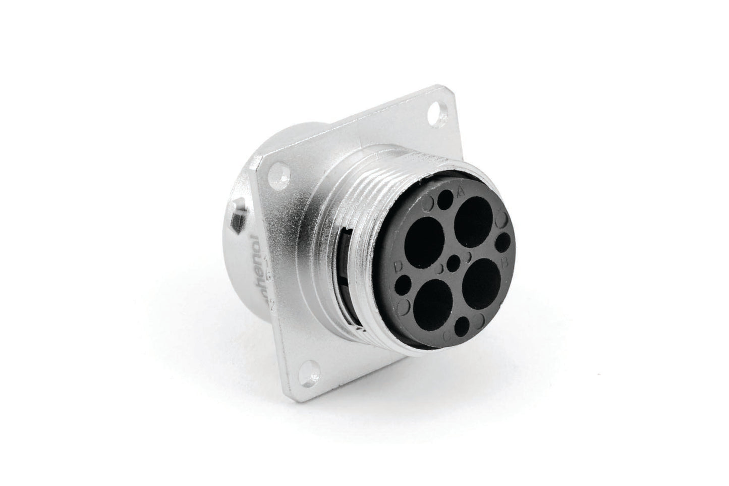 RT00164SNH Receptacle, Square Flange, 4 Position, Female, Shell Size 16