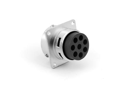 RT00188PNH Receptacle, Square Flange, 8 Position, Male, Shell Size 18