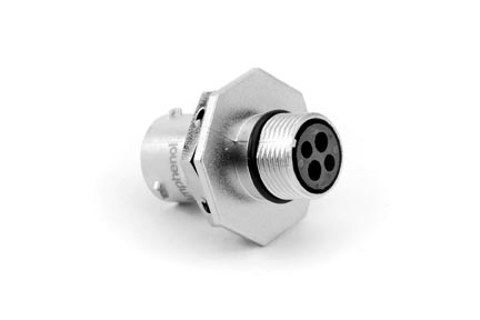 RT07102PNH Receptacle, Jam Nut, 4(2+2) Position, Male, Shell Size 10
