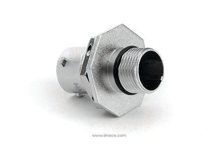 RT07104SNH03 Receptacle, Jam Nut, 4 Position, Female, Shell Size 10, with Silicone Seal. Comparable part no. UT07104SH