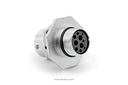 RT07123PNH03 Receptacle, Jam Nut, 3 Position, Male, Shell Size 12, with Silicone Seal