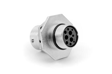 RT07123PNH Receptacle, Jam Nut, 3 Position, Male, Shell Size 12. Comparable part no. UT0712-3PH