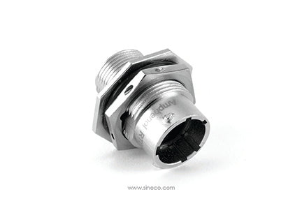 RT07128PNH03 Receptacle, Jam Nut, 8 Position, Male, Shell Size 12, with Silicone Seal. Comparable part no. UT07128PH