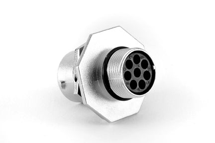 RT07128PNH Receptacle, Jam Nut, 8 Position, Male, Shell Size 12. Comparable part no. UT0712-8PH