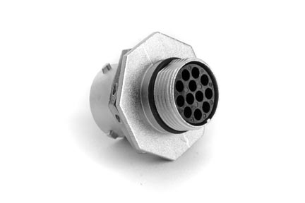 RT071412PNH Receptacle, Jam Nut, 12 Position, Male, Shell Size 14. Comparable part no. UT0714-12PH