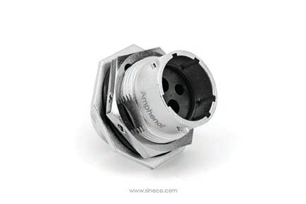RT07142PNH03 Receptacle, Jam Nut, 4 (2+2) Position, Male, Shell Size 14, with Silicone Seal