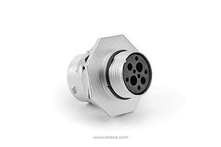 RT07142PNH Receptacle, Jam Nut, 4 (2+2) Position, Male, Shell Size 14