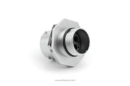 RT07144SNH03 Receptacle, Jam Nut, 4 Position, Female, Shell Size 14, with Silicone Seal