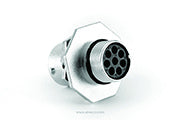 RT07148PNH03 8 Position Jam Nut Receptacle, Male, Shell Size 14, with Silicone Seal