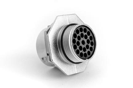 RT071823PNH Receptacle, Jam Nut, 23 Position, Male, Shell Size 18. Comparable part no. UT0718-23PH