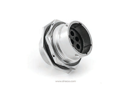 RT07188PNH03 Receptacle, Jam Nut, 8 Position, Male, Shell Size 18, with Silicone Seal