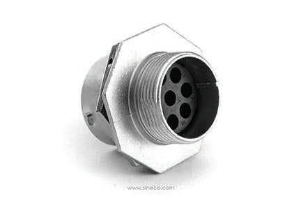 RT07188SNH03 Receptacle, Jam Nut, 8 Position, Female, Shell Size 18, with Silicone Seal