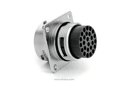 RT0W01626PNH03 Receptacle, Square Flange, 26 Position, Male, Shell Size 16, with Silicone Seal. Comparable part no. UT0W01626PH