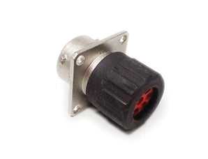 RT0W01626PNHEC Receptacle, Square Flange, 26 Position, Male, Shell Size 16, and End Cap with Individual Wire Sealing