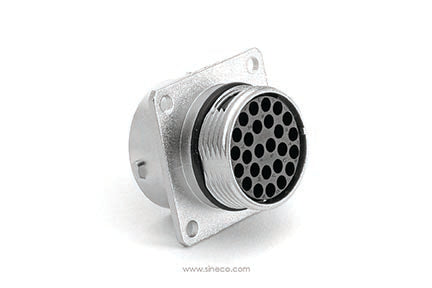 RT0W01626SNH Receptacle, Square Flange, 26 Position, Female, Shell Size 16. Comparable part no. UT0W01626SH