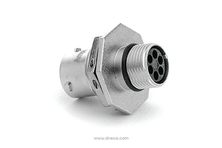 RT0W7106PNH03 Receptacle, Jam Nut, 6 Position, Male, Shell Size 10, with Silicone Seal. Comparable part no. UT0W7106PH