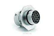 RT0W71419PNH03 Receptacle, Jam Nut, 19 Position, Male, Shell Size 14, with Silicone Seal. Comparable part no. UT0W71419PH