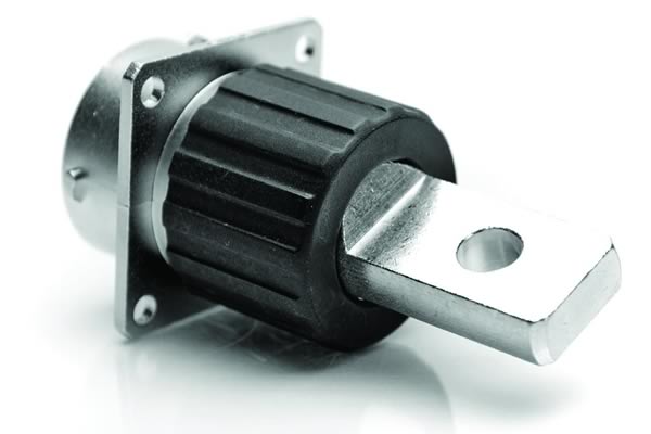 RTHP0161PN-H1 Receptacle, Square Flange, 1 Position, Male, RADSOK® Technology, High Amperage, Shell Size 16, Flat Hole Termination