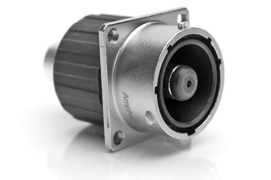 RTHP0201PN-50C Receptacle, Square Flange, 1 Position, Male, RADSOK® Technology, High Amperage, Shell Size 20, Crimp Termination