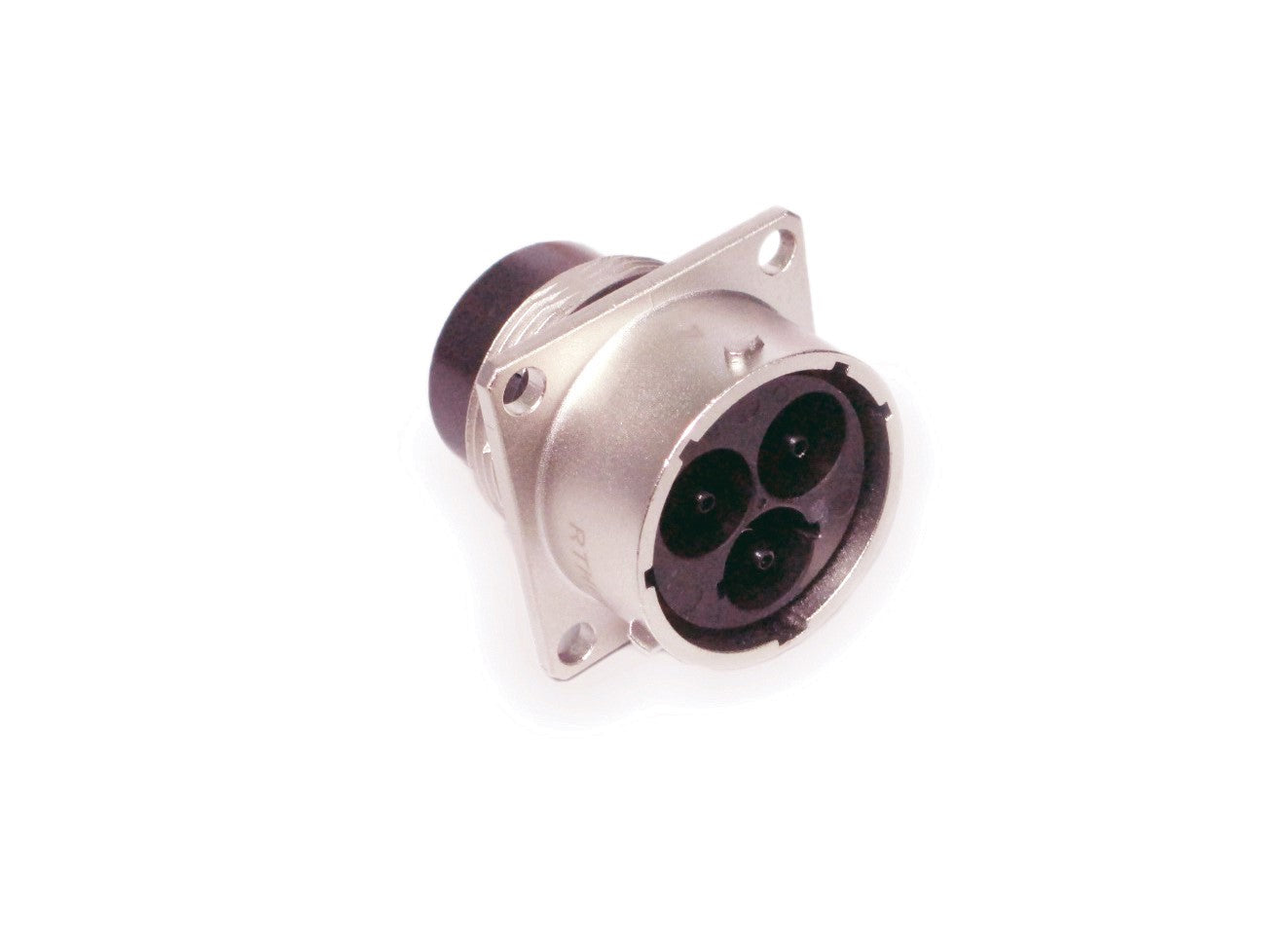 RTHP0203PNH-10C Receptacle, Square Flange, 3 Position, Male, RADSOK® Technology, High Amperage, Shell Size 20, Crimp Termination