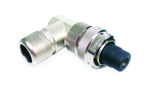 RTHP6141SNH-25BS2 Plug, 1 Position, Female, Shell Size 14, Radsok® High Amperage Technology, with 90° Shielded Cord Grip, Range 9.0~12.5 mm