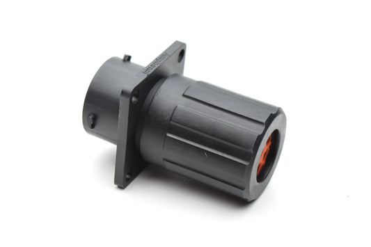 RTS012N8PHEC03 Receptacle, Square Flange, 8 Position, Male, Shell Size 12, Silicone Seal, and End Cap with Individual Wire Sealing. Comparable part no. UTS0GN128P