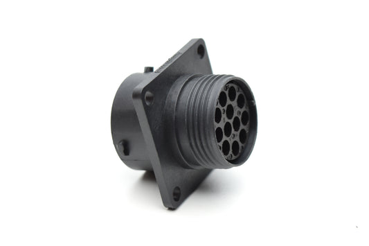 RTS014N12S03 Receptacle, Square Flange, 12 Position, Female, Shell Size 14, Silicone Seal. Comparable part no. UTS01412S