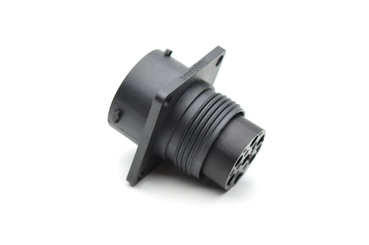RTS014N7P03 Receptacle, Square Flange, 7 Position, Male, Shell Size 14, with Silicone Seal. Comparable part no. UTS0147P