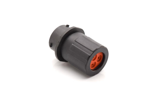 RTS1BS14N3PHEC03 Receptacle, Inline, 3 Position, Male, Shell Size 14, Silicone Seal, and End Cap with Individual Wire Sealing. Comparable part no. UTS6GN142G1P