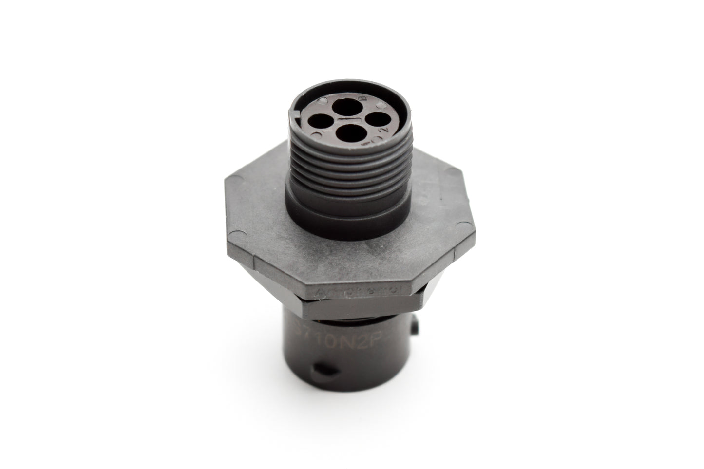 RTS710N2P03 Receptacle, Jam Nut, 4 (2+2) Position, Male, Shell Size 10, with Silicone Seal