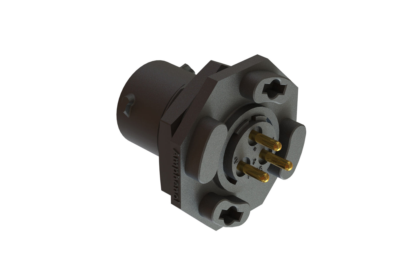 RTS710ND3S03 Receptacle, Jam Nut, PCB Mounted, 3 Position, Female, Shell Size 10, with Silicone Seal. Comparable part no. UTS710D3S