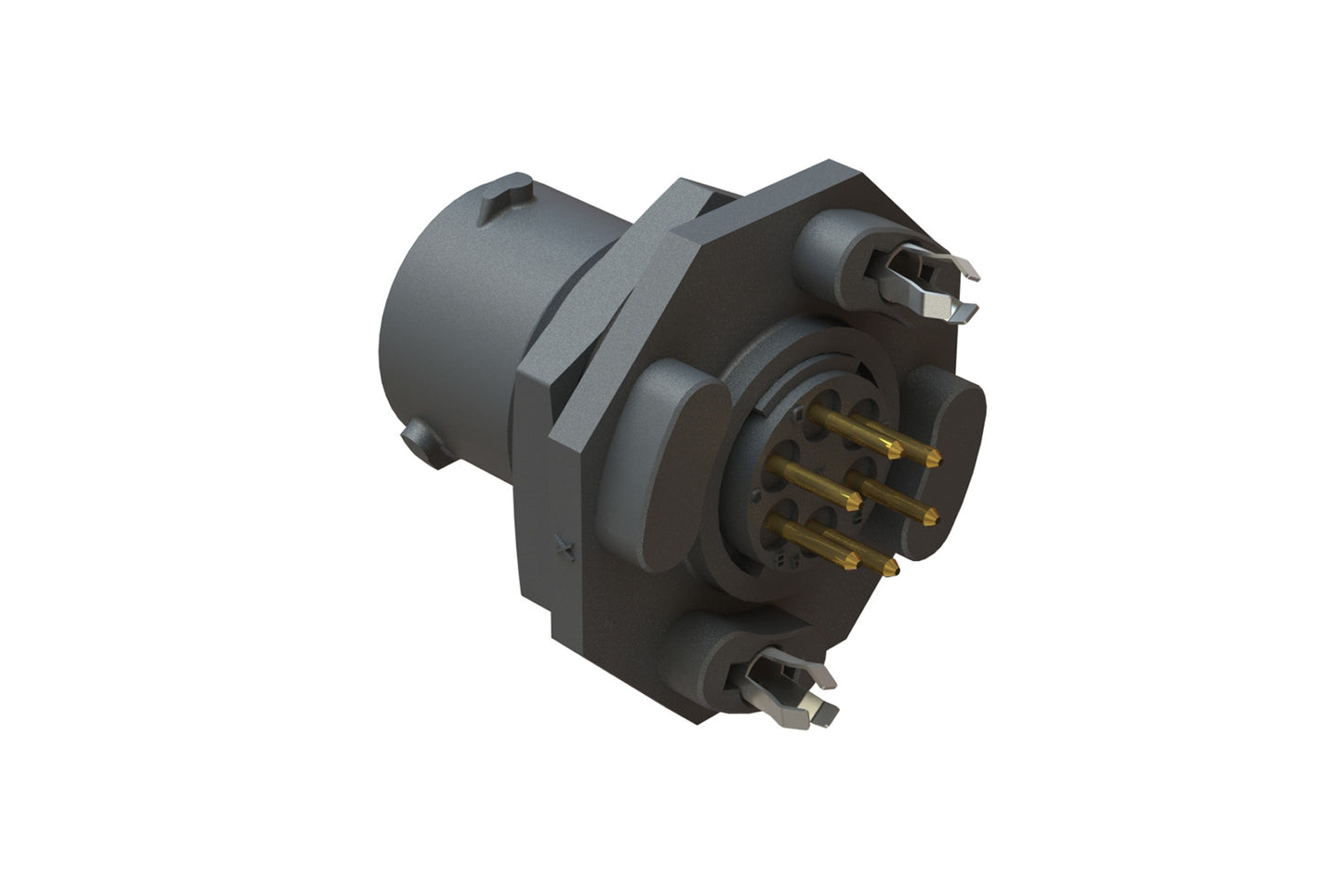 RTS710ND6S0332 Receptacle, Jam Nut, PCB Mounted, 6 Position, Female, Shell Size 10, Silicone Seal, with BoardLock. Comparable part no. UTS710D6S32