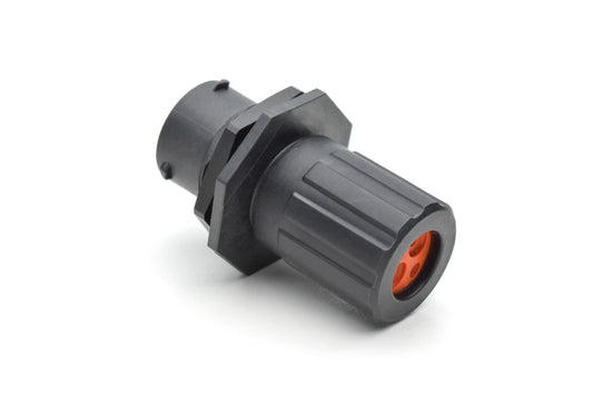 RTS712N2PHEC03 Receptacle, Jam Nut, 4 (2+2) Position, Male, Shell Size 12, Silicone Seal, and End Cap with Individual Wire Sealing