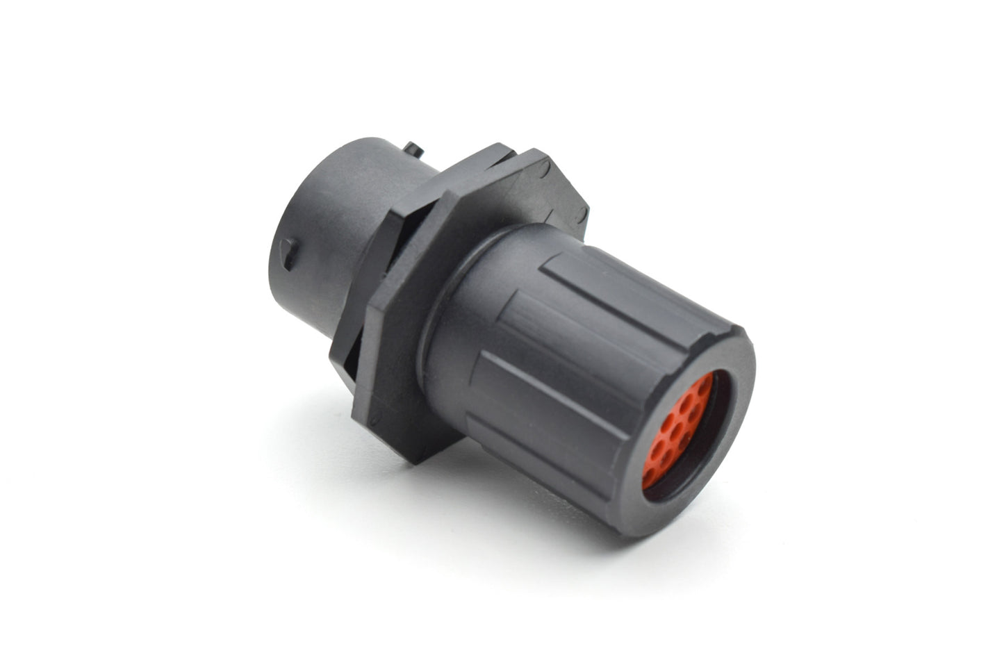 RTS714N19PHEC03 Receptacle, Jam Nut, 19 Position, Male, Shell Size 14, Silicone Seal, and End Cap with Individual Wire Sealing. Comparable part no. UTS7GN1419P