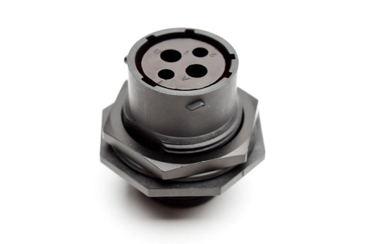 RTS714N2S03 Receptacle, Jam Nut, 4 (2+2) Position, Female, Shell Size 14, with Silicone Seal