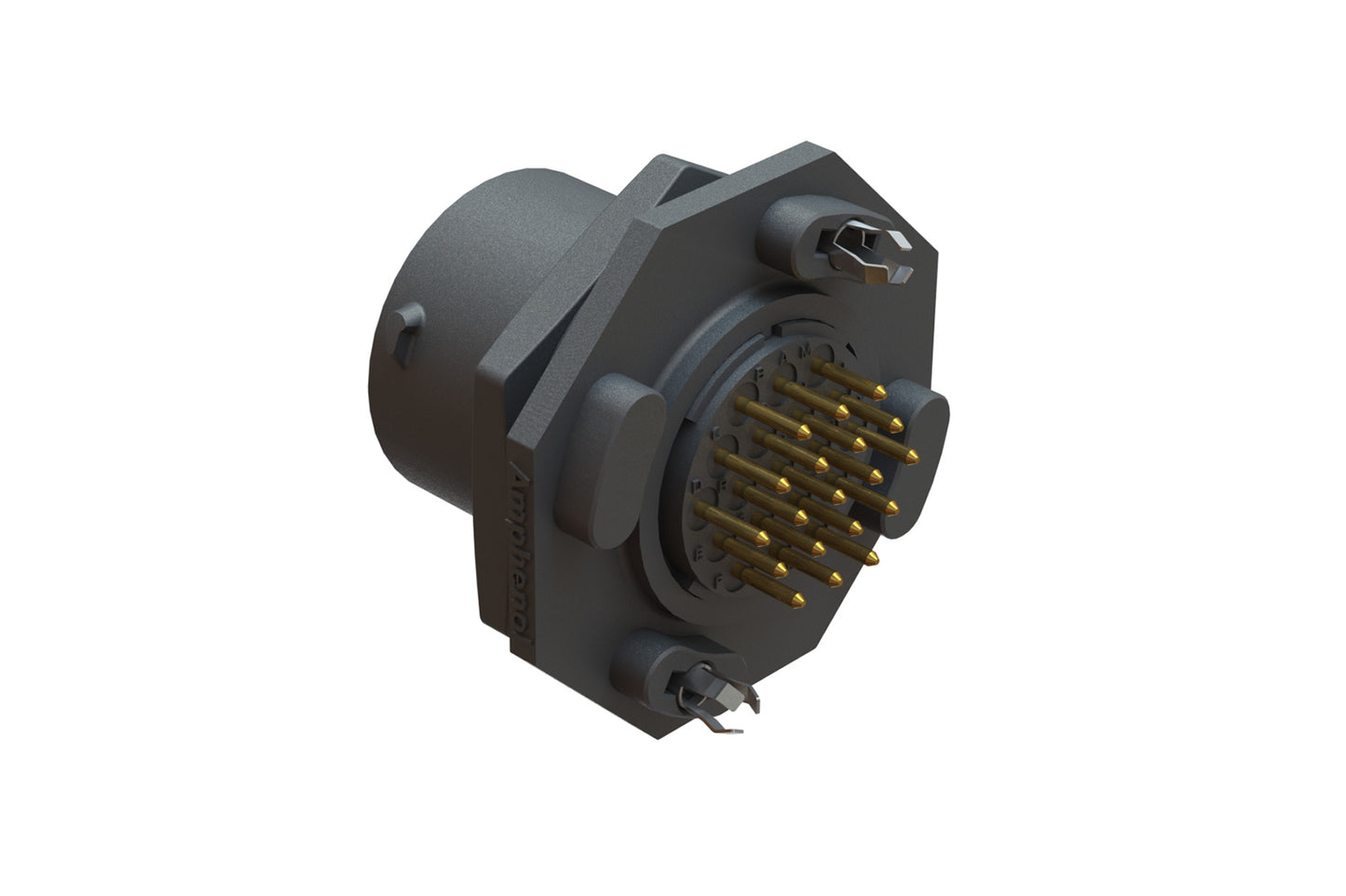 RTS714ND19P0332 Receptacle, Jam Nut, PCB Mounted, 19 Position, Male, Shell Size 14, Silicone Seal, with BoardLock. Comparable part no. UTS714D19P32