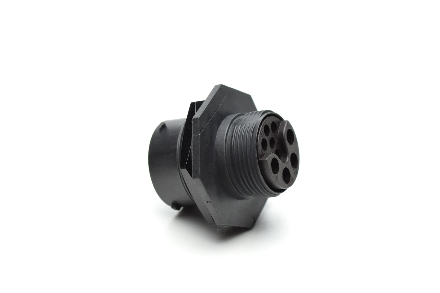 RTS716N09P03 Receptacle, Jam Nut, 9 (4+5) positions, size 16, pin contact, silicone rubber seal