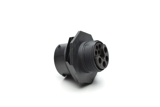 RTS716N09P03 Receptacle, Jam Nut, 9 (4+5) positions, size 16, pin contact, silicone rubber seal