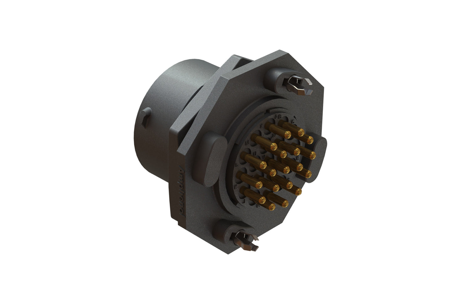 RTS716ND19S0332 Receptacle, Jam Nut, PCB Mounted, 19 Position, Female, Shell Size 16, Silicone Seal, with Boardlock. Comparable part no. UTS716D19S32