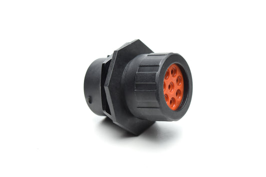 RTS718N8PHEC03 Receptacle, Jam Nut, 8 Position, Male, Shell Size 18, Silicone Seal, and End Cap with Individual Wire Sealing