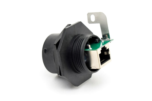 RTS718NRJ03-U1 Receptacle, Jam Nut, RJ45 (8 Position) with Heavy-Duty Coupling Nut, Silicone Seal