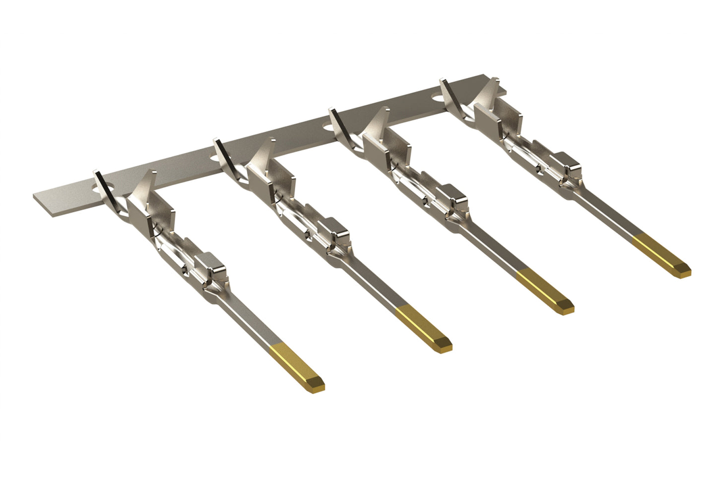 SC000571G15 Pin contact, signal, 1.0x0.64mm, stamped & formed, 20-22AWG, 15μ" gold plating