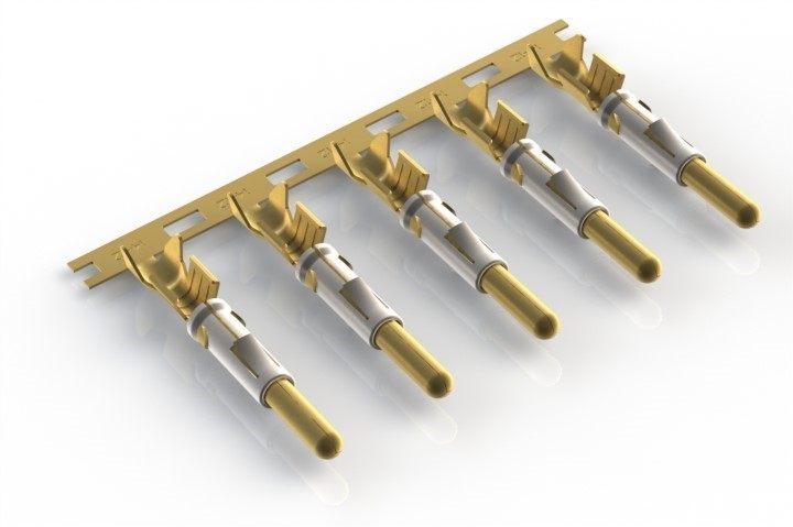 SP12A1G10-10 Pin contact, 2.5mm, 10µ gold plating over nickel for 10 AWG, reel of 1000