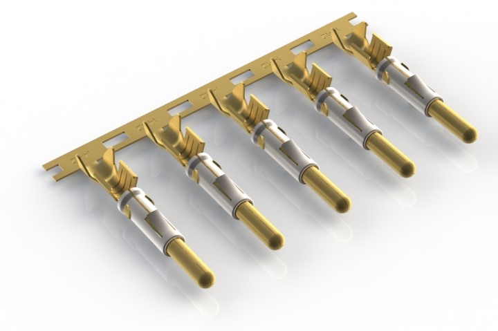 SP12A1G15 Pin contact, 2.5mm, 15µ gold plating over nickel, reel of 1000