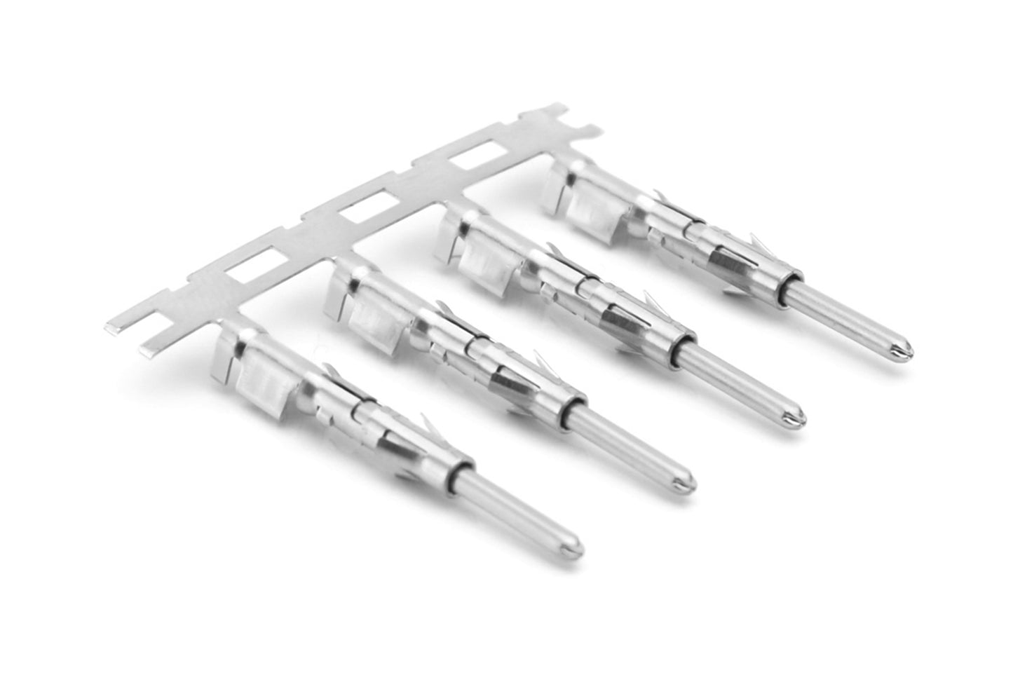 SP14M2T Pin Contact, Stamped, Size 16, Tin over Nickel, Wire Range 2.0-2.5mm², 16-14 AWG, with 3 Tangs. Reel of 3,000.