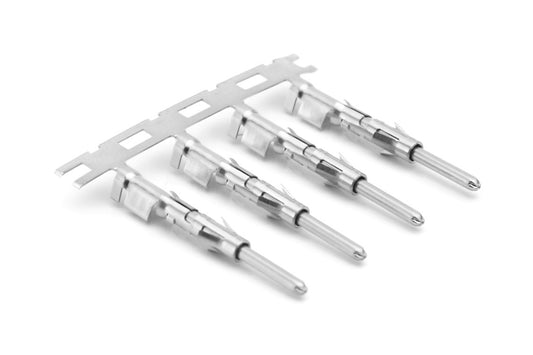 SP14M2T Pin Contact, Stamped, Size 16, Tin over Nickel, Wire Range 2.0-2.5mm², 16-14 AWG, with 3 Tangs. Reel of 3,000.