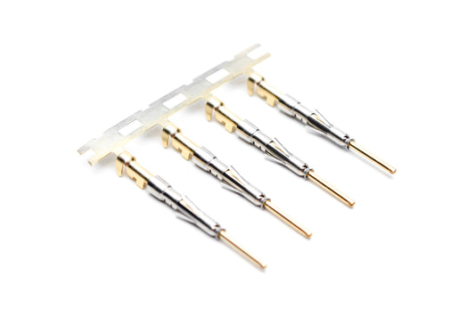 SP20WG30 Pin Contact, Stamped, Size 20, Gold 30µ", Wire Range .34-.50mm², 20-22 AWG,with 3 prongs